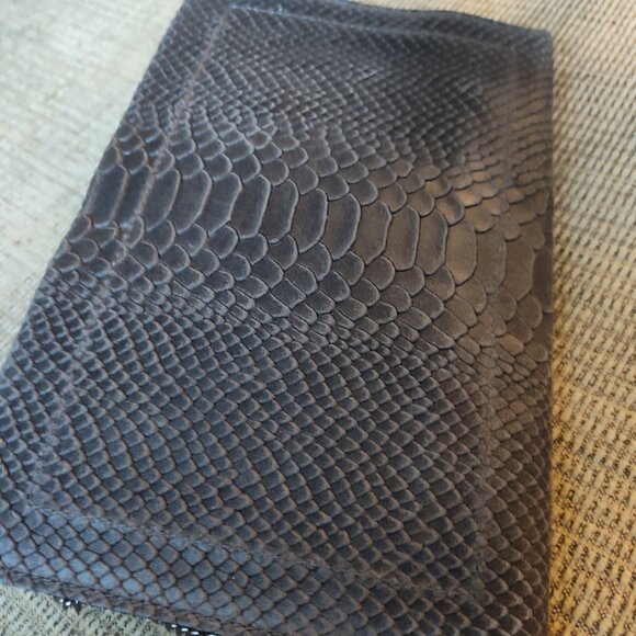 Vintage Crocodile Embossed Leather Bag. Excellent condition - Picture 7 of 15